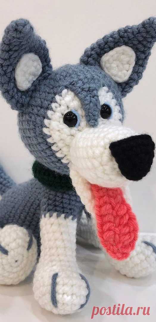 PDF Хаски крючком. FREE crochet pattern; Аmigurumi animal patterns. Амигуруми схемы и описания на русском. Вязаные игрушки и поделки своими руками #amimore - собака породы Хаски, пёс, собачка, щенок, пёсик.