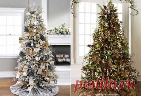 Варианты украшения новогодней елки, 59 фото в разных стилях!