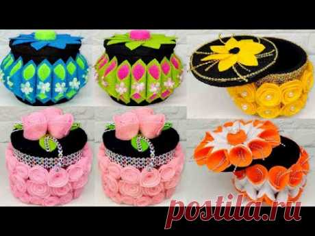 4 Ide keranjang dan toples cantik dari kardus bekas || Home decorating ideas handmade