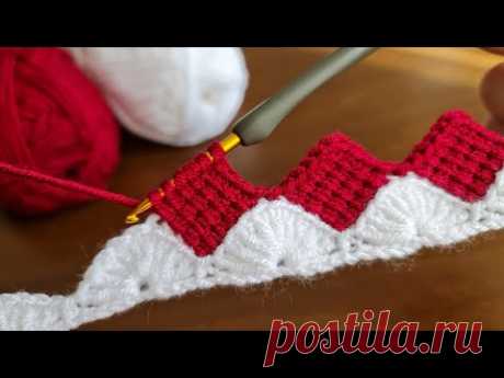 Super Easy Tunisian Knitting Pattern Baby Blanket - Tunus ve Tığ işi Gösterişli Örgü Modeli..