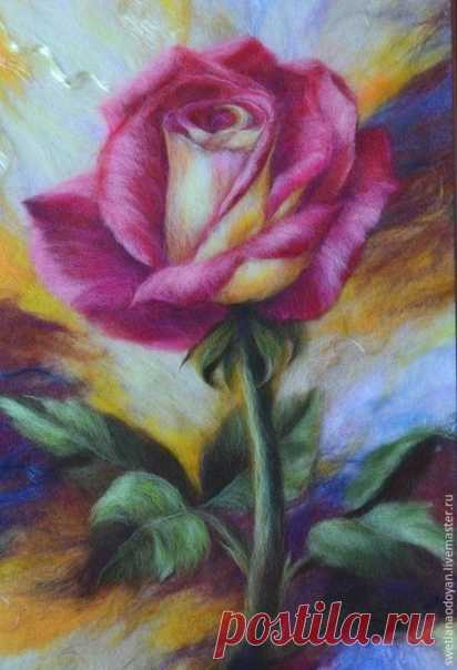 Восхитительные и реалистичные розы шерстью
#шерстяная_акварель@rukodeliamir
