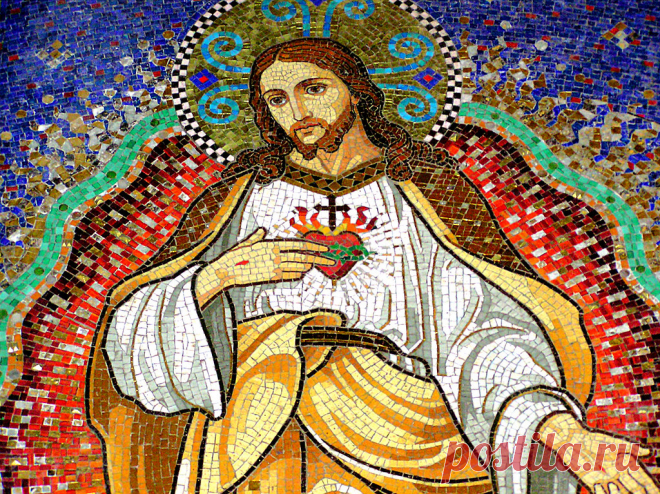 Jesus Christ mosaic - church interior