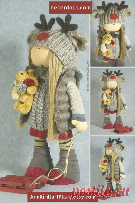 Winter Decoration Doll Tilda Art Doll Christmas Doll | Etsy