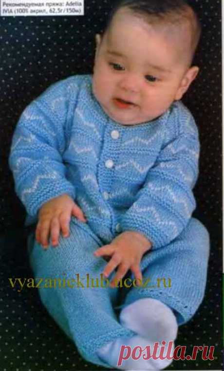 Жакет и штанишки для мальчика 3-6 месяцев - Для детей до года - Каталог файлов - Вязание для детей