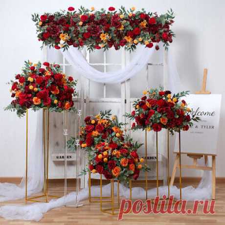 Wedding Table Centerpiece Artificial Rose Flower Ball Event Party Backdrop Props  | eBay Wedding Table Centerpiece Artificial Rose Flower Ball. Flower row size - 100x45cm. Size - Flower ball size - 50cm/60cm/70c/80cm. Type - Decorative wedding flowers. Hope you will understand. No worries at all.