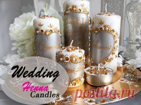 New Henna design candles..bougies personnalisées - YouTube