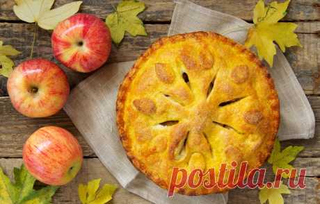 Обои осень, листья, яблоки, еда, пирог, фрукты, десерт, выпечка картинки на рабочий стол, раздел еда - скачать