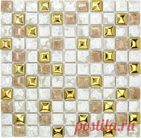 White porcelain wall tiles backsplash PCMT097 yellow gold ceramic mosaic tile backsplash bathroom porcelain floor tiles [PCMT097] - $17.49 : MyBuildingShop.com