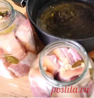 Вот так нужно солить сало в банке(делюсь рецептом).
