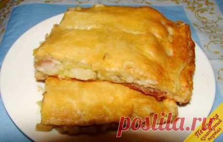 Пирог из слоеного теста с рыбой (пошаговый рецепт с фото) — Кулинарный портал Печенюка
