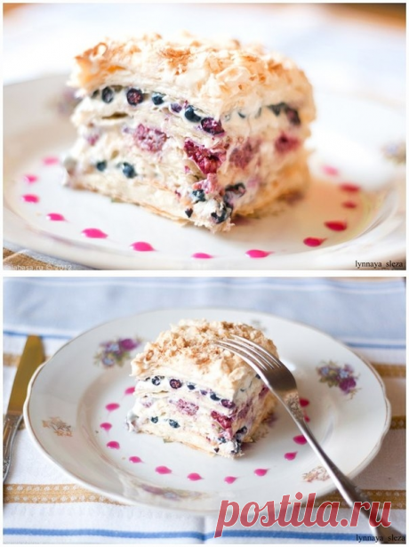 Как приготовить слоеный торт со свежими ягодами - рецепт, ингридиенты и фотографии