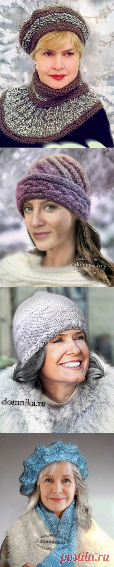 Зимние шапки для пожилых дам 60 лет - вязание шапки для женщин старшего возраста