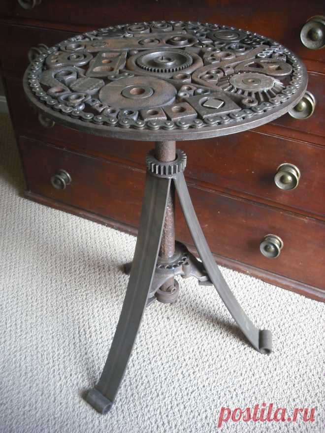 welded end table