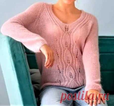 Интересные модели пуловеров с необычными узорами спицами | Стильное вязание / Мария Черепанова | Пульс Mail.ru