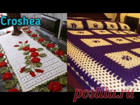 TOP class Croshea Handmade knitting Bedsheets & sofa Cover Designs