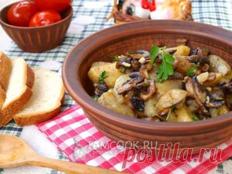 Картошка с грибами в сметане, рецепт с фото
