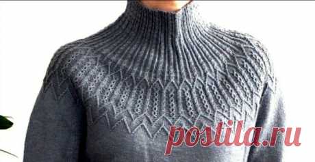 Этот свитер с круглой кокеткой сделает образ стильным и современным В этой статье представлена стильная модель свитера с круглой кокеткой