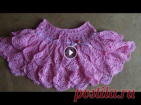 Юбочка крючком для девочки. Часть 1 . Skirt crochet for girl Начинаем вязать крючком юбочку. Пряжа 100% хлопок 282 м на 50 гр. Крючок № 1,25. Как расчитать размер юбки? Более подробно на сайте ==================...