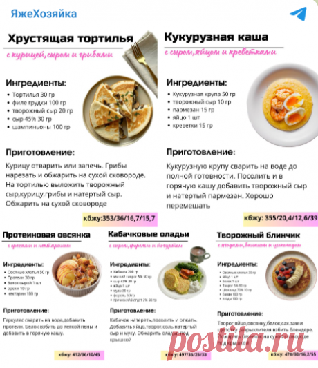 Подборка вкуснейших завтраков на любой вкус❤️