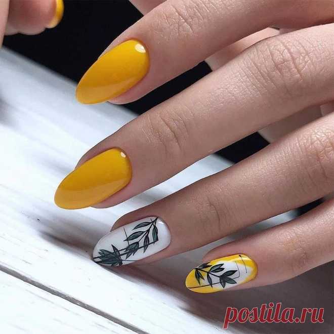 Летний маникюр 2022 (желтый дизайн)-купить материалы|Tufishop.com.ua