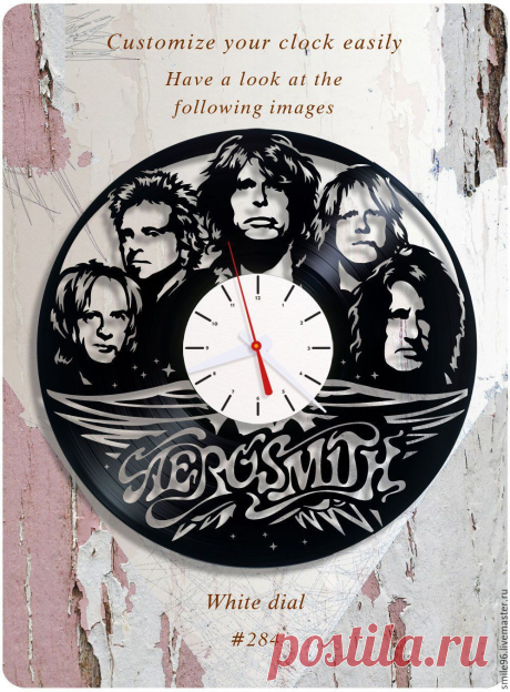Часы из пластинки "Aerosmith" – купить в интернет-магазине на Ярмарке Мастеров с доставкой Часы из пластинки &quot;Aerosmith&quot; - купить или заказать в интернет-магазине на Ярмарке Мастеров | Часы делаются из старых виниловых пластинок. У&hellip;