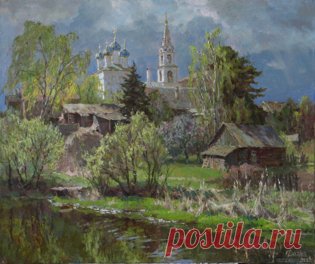 Художник — Диана Коробкина.

«Весна. Село Пушкино» (2012)