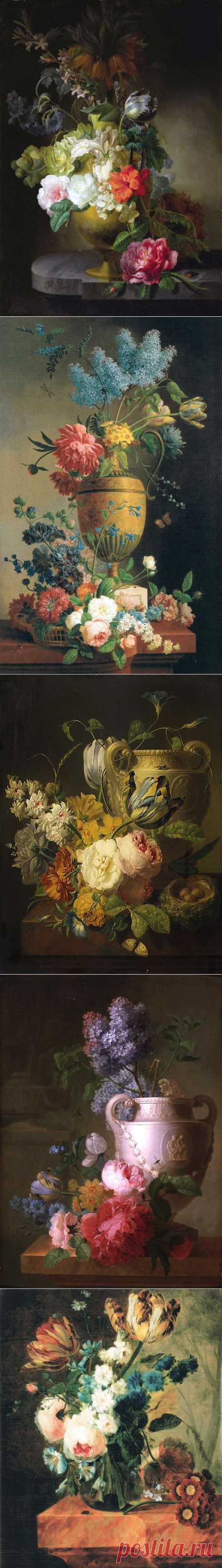 Фламандский мастер цветочного натюрморта Peter Faes (1750 - 1814).