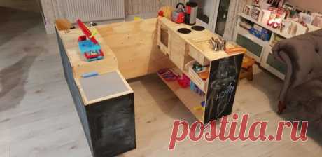 Детский игровой центр (кухня+магазин+место хранения игрушек)