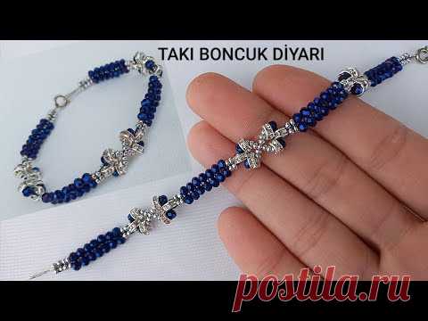 Zarif ve şık  bileklik yapımı/ELEGANT BRACELET MAKING FROM BEAD