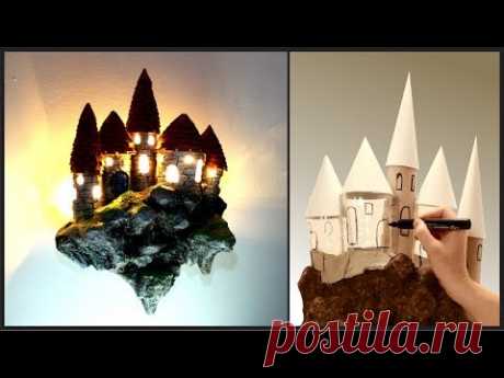 ❣DIY Fantasy Floating Castle Lamp Recycling TRASH❣ - YouTube
