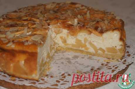 Яблочный пирог с творожным суфле Кулинарный рецепт