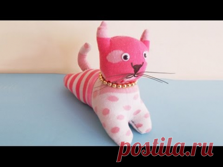 Easy Sewing Project : How to Make DIY Stuffed Cat Toy From Socks | DIY Socks Crafts & Toy Making