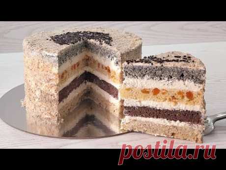 знаменитый эффектный торт ДАМСКИЙ КАПРИЗ / торт ГЕНЕРАЛ! Очень вкусно, бюджетно! Сметанный торт!