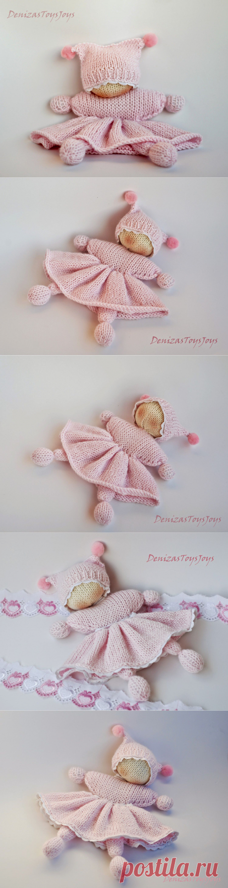 Розовая Вязаная Вальдорфская кукла бабочка для новорожденных принцесс