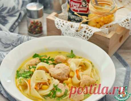 Суп-лапша с кнелями из горбуши – кулинарный рецепт