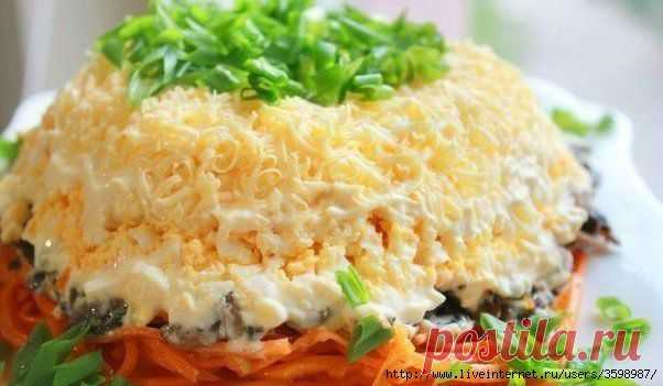 Bкусный салат с корейской морковкой