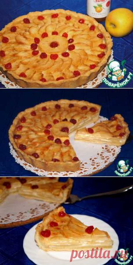 Яблочный пирог с фруктовым джемом - кулинарный рецепт