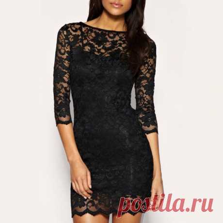 шикарное платье! new plus size women clothing Bodycon peplum flower lace dress slash o neck sexy evening mini dress black , Free Shipping-in Dresses from Apparel &amp; Accessories on Aliexpress.com