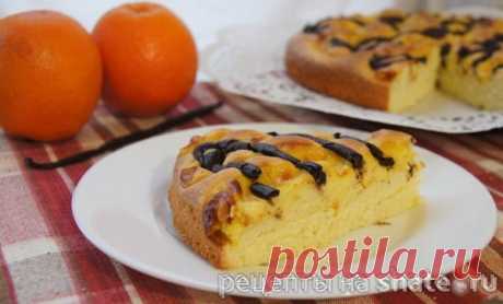 Бисквитный пирог с каталонским кремом и темным шоколадом − Кулинарный сайт Шате