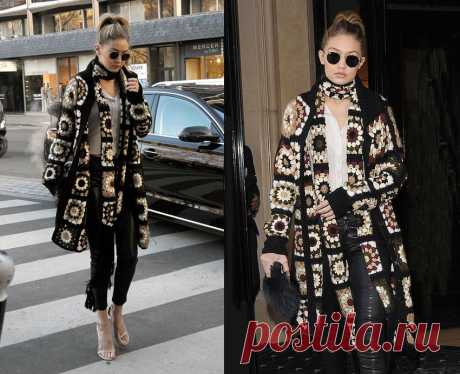 How to Crochet Gigi Haddid’s Rosetta Getty Cardigan Crochet has gone high fashion! International model GIGI HADID wore a crocheted granny square cardigan designed by Rosetta Getty in the Paris Fashion Week. Gigi's Rosetta Getty cardigan retails for a cool $2,800 (and it already sold out),