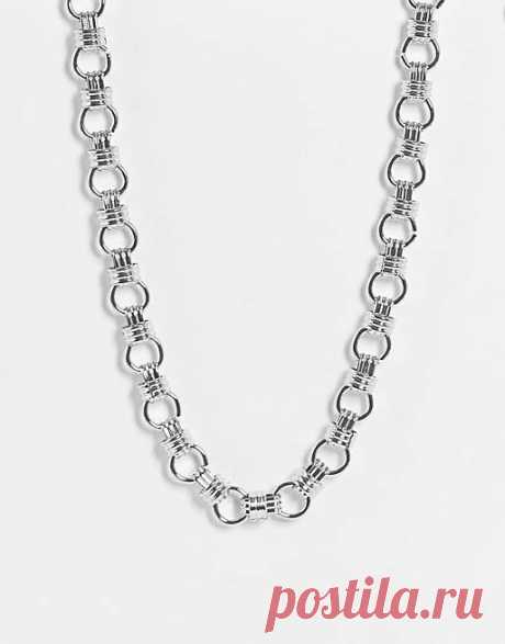 Topshop vintage link necklace in silver | ASOS