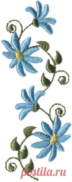 Daisy Border machine embroidery design.