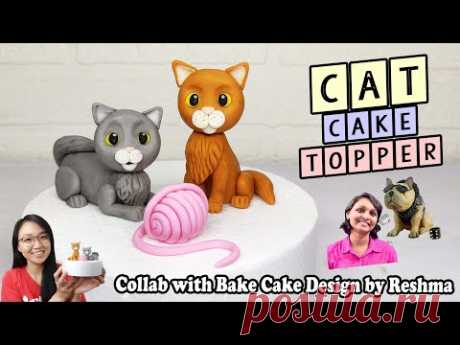 Cat Cake Topper (INCLUDE WEIGHTS) | How to make a Fondant Cat | Cat Cake | How to make a cat fondant