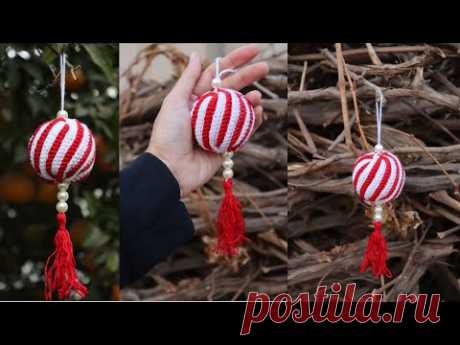 Crochet Christmas ornaments / Crochet tree ornaments/ how to crochet Christmas Ball for tree