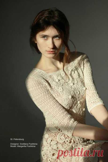 dress for photo shoot Irish crochet hand made haute couture | Etsy