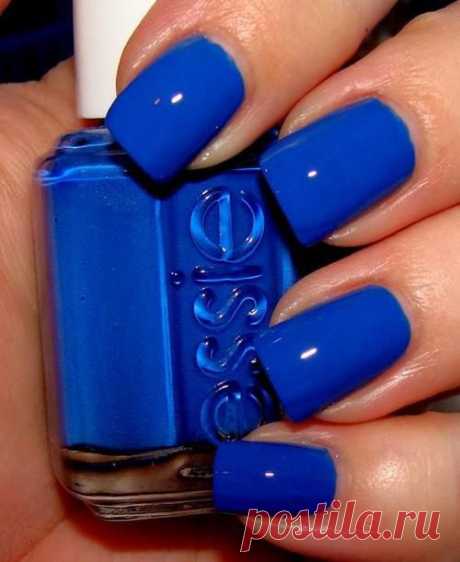 синий, лак для ногтей, ногти, electric blue - вдохновляющие картинки на Favim.ru
