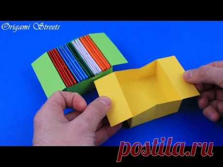 Как сделать раскладную коробочку из бумаги