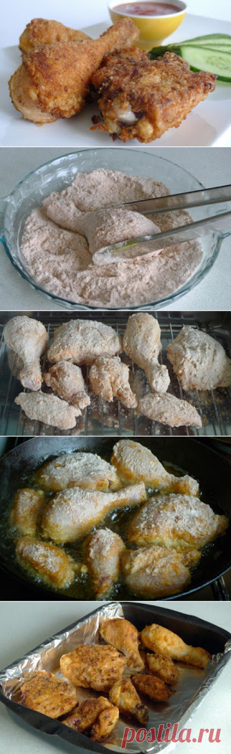 Самые вкусные рецепты: Хрустящая жареная курица