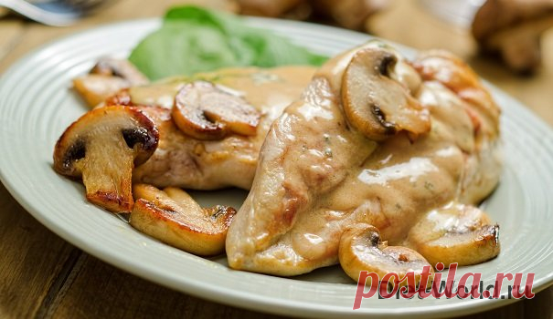 Куриное филе, запеченное с грибами и йогуртом — рецепты на Diet-World.ru