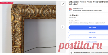 Old Antique Picture Frame Wood Gold Gilt Gilding 18.5 x 24x1 | eBay